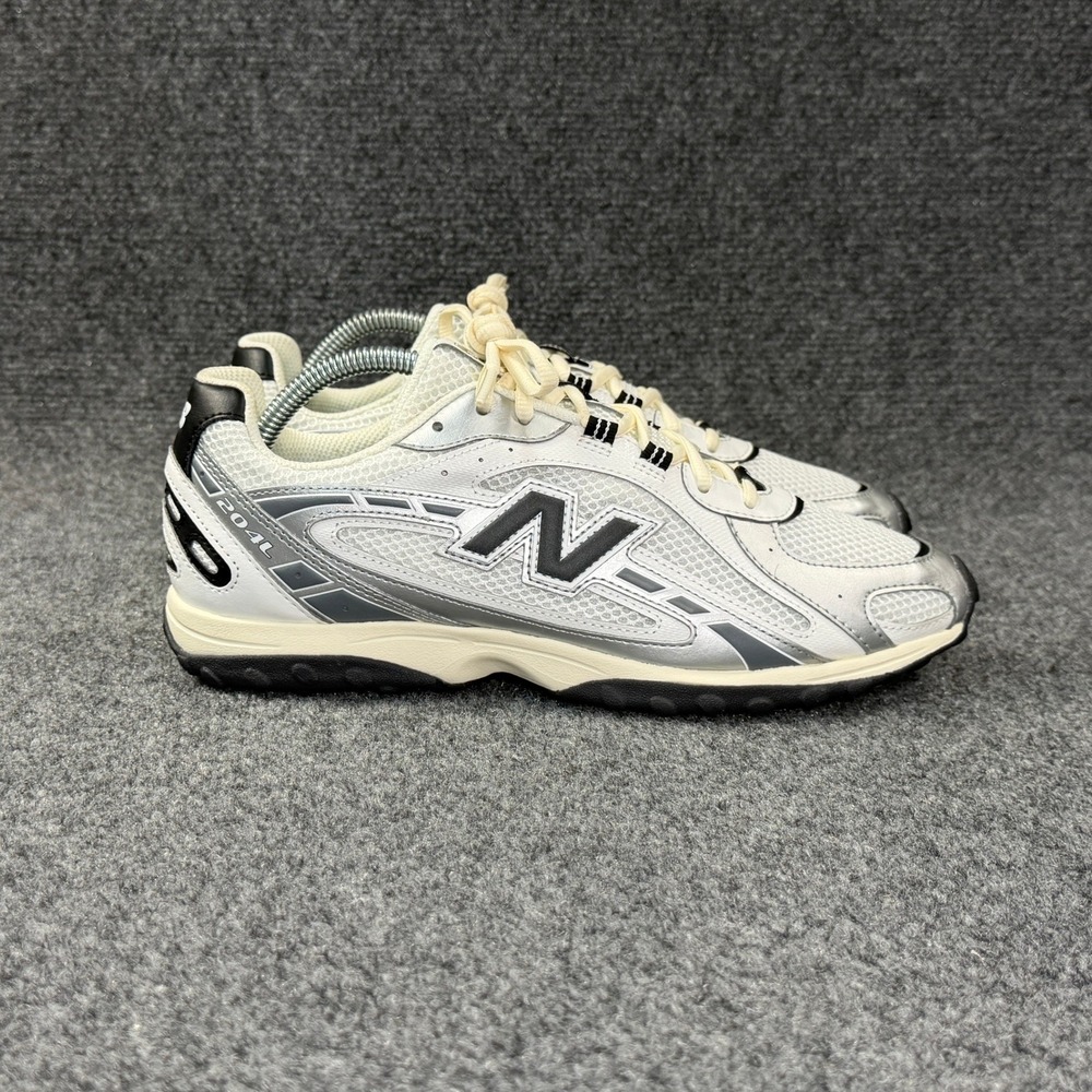 New Balance 204L Retro Athletic Shoes Women's 10 White‎ Silver Running Sneakers